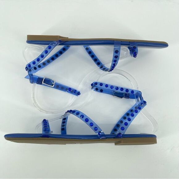 Marc Fisher Fonoo Women’s Blue Rhinestone Embellished Strappy Sandals Size 8 - Picture 8 of 17